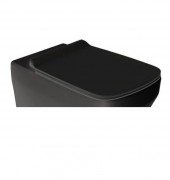 Сидіння з кришкою для унітазу Simas Baden Baden soft-close терморезина чорний матовий BB004