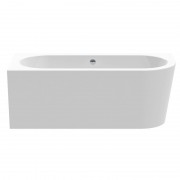 Ванна акриловая Knief Fresh Right 180x80 см с круглым переливом белый глянцевый 0100032+010009106