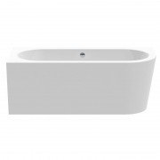 Ванна акрилова Knief Fresh Right 180x80 см з круглим переливом білий глянцевий 0100032+010009106