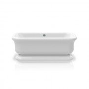 Ванна акриловая Knief Retro 180x85 см с круглым переливом белый глянцевый 0100090+010009106