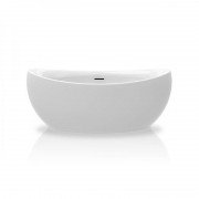 Ванна акрилова Knief Venice 180,5x83,5 см з щілинним переливом білий глянцевий 0100283+010009106S