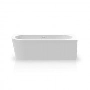 Ванна акриловая Knief Wall Corner L 180x80 см с щелевым переливом белый глянцевый 0100277L+010009106S