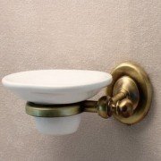 Мыльница для ванной Ibb British настенная металл/керамика бронза BI01BRO