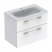 Тумба з раковиною Geberit Selnova Square 78,8х50,2 см ДСП білий глянець 501.240.00.1