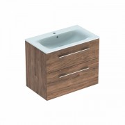 Тумба з раковиною Geberit Selnova Square 78,8х50,2 см ДСП темний горіх 501.242.00.1