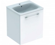 Тумба с раковиной Geberit Selnova Square 58,8х50,2 см ДСП белый глянец 501.252.00.1