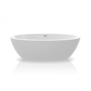 Ванна акрилова Knief Loom 190x95 см з щілинним переливом білий матовий 0100288WM+010009106S