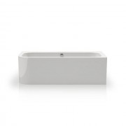 Ванна акрилова Knief Pure Left 180x80 см з круглим переливом білий глянцевий 010004706+010009106