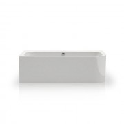 Ванна акриловая Knief Pure Right 180x80 см с круглым переливом белый глянцевый 010004806+010009106