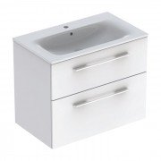 Тумба с раковиной Geberit Selnova Square 78,8х50,2 см ДСП белый глянец 501.240.00.1