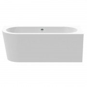 Ванна акрилова Knief Fresh Left 180x80 см з круглим переливом білий глянцевий 0100033+010009106