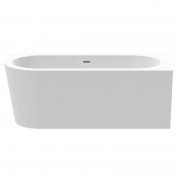 Ванна акрилова Knief Fresh Left 180x80 см з щілинним переливом білий глянцевий 0100233+010009106S