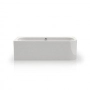 Ванна акрилова Knief Pure Right 180x80 см з круглим переливом білий глянцевий 010004806+010009106