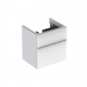 Тумба под раковину Geberit Smyle Square 58,4х47 см подвесная ДСП белый глянец 500.352.00.1