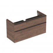 Тумба под раковину Geberit Smyle Square 118,4х47 см подвесная ДСП темный орех 500.355.JR.1