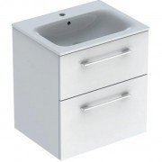 Тумба под раковину Geberit Selnova Square 58,8х50,2 см ДСП белый глянец 501.204.00.1