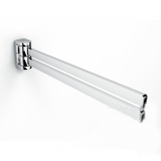 Тримач для рушників Ibb Brixia подвійний поворотний пластик хром BX05PCRO