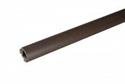 Профиль овальный для террасной доски Bergdeck дерево/ПВХ орех BDC003