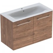 Тумба под раковину Geberit Selnova Square 98,8х50,2 см ДСП темный орех 501.230.00.1