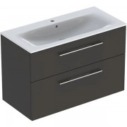 Тумба з раковиною Geberit Selnova Square slim rim 98,8х50,2 см ДСП лава 501.245.00.1