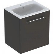 Тумба з раковиною Geberit Selnova Square slim rim 58,8х50,2 см ДСП лава 501.253.00.1