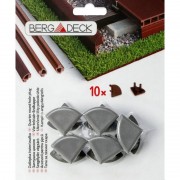 Заглушки профілю овального для терасної дошки Bergdeck дерево/ПВХ клен (упаковка 10 шт) BDZC05