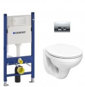 Унітаз Kolo Idol з сидінням інсталяцією Geberit Duofix і змивний клавішею Delta 50 M1310000U+458.126.00.1+115.135.21.1