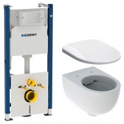 Унитаз подвесной Geberit Selnova с сидением и инсталляцией Geberit Duofix 500.694.01.2+500.335.01.1+458.126.00.1