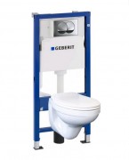 Унітаз підвісний Kolo Idol з сидінням інсталяцією Geberit Duofix Pro 20 і клавішею змиву Delta 20 118.315.21.1