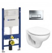 Унітаз Kolo Idol з сидінням інсталяцією Geberit Duofix і змивний клавішею Delta 51 M1310000U+458.126.00.1+115.105.21.1