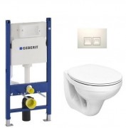 Унітаз Kolo Idol з сидінням інсталяцією Geberit Duofix і змивний клавішею Delta 50 M1310000U+458.126.00.1+115.135.11.1