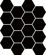 Мозаїка Paradyz Uniwersalna Mozaika Prasowana Nero Hexagon 22х25,5 см M-P-220X255-1-UNIW.NEHE