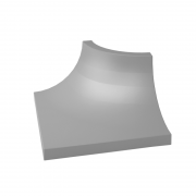 Куточок Paradyz Gamma Szara Ksztaltka C Polysk глянсовий 3х4 см K---030X040-1-GAMA.SZC-B