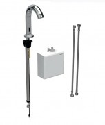 Змішувач для раковини Geberit Piave електронний з термостатом харчування від батареї хром 116.168.21.1