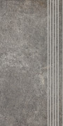 Сходинка Paradyz Riversand Grafit Stopnica Prosta Nacinana Mat. 29,8х59,8 см RN--298X598-1-RIVE.GTSP-M