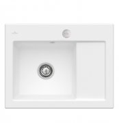 Мийка для кухні Villeroy & Boch Subway 45 Compact 65х51 см чаша зліва кераміка stone white 331202RW