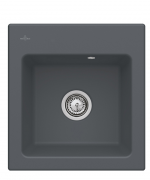 Мийка для кухні Villeroy & Boch Subway 45 XS 47,5х51 см кераміка graphite 678101i4