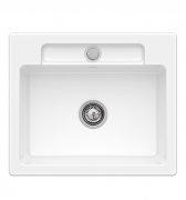 Мойка для кухни Villeroy & Boch Siluet 60 S flat 58х49 см керамика snow white 33461FKG