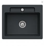 Мийка для кухні Villeroy & Boch Siluet 60 S flat 58х49 см кераміка ebony 33461FS5