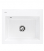 Мийка для кухні Villeroy & Boch Subway 60 S Flat 56,5х47,5 см кераміка stone white 33091FRW
