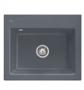 Мийка для кухні Villeroy & Boch Subway 60 S Flat 56,5х47,5 см кераміка graphite 33091Fi4