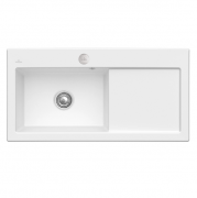 Мийка для кухні Villeroy & Boch Subway 60 XL 100х51 см чаша зліва кераміка stone white 671802RW