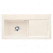 Мийка для кухні Villeroy & Boch Subway 60 XL Flat 96,5х47,5 см чаша зліва кераміка crema 67181FKR
