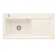 Мийка для кухні Villeroy & Boch Subway 60 XL Flat 96,5х47,5 см чаша зліва кераміка crema 67182FKR