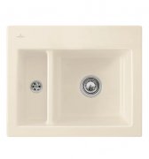 Мойка для кухни Villeroy & Boch Subway 60 XM Flat 58,5х47,5 см керамика crema 67801FKR