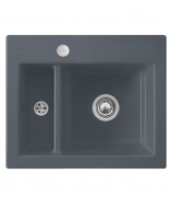 Мийка для кухні Villeroy & Boch Subway 60 XM Flat 58,5х47,5 см кераміка ebony 67802FS5