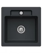 Мийка для кухні Villeroy & Boch Siluet 50 S Flat 49х49 см кераміка ebony 33451FS5