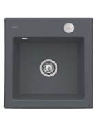 Мийка для кухні Villeroy & Boch Subway 50 S Flat 49х47,5 см кераміка graphite 33152Fi4