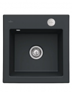 Мийка для кухні Villeroy & Boch Subway 50 S Flat 49х47,5 см кераміка ebony 33152FS5