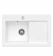 Мойка для кухни Villeroy & Boch Subway 45 Flat 74,5х47,5 см чаша слева керамика stone white 67722FRW